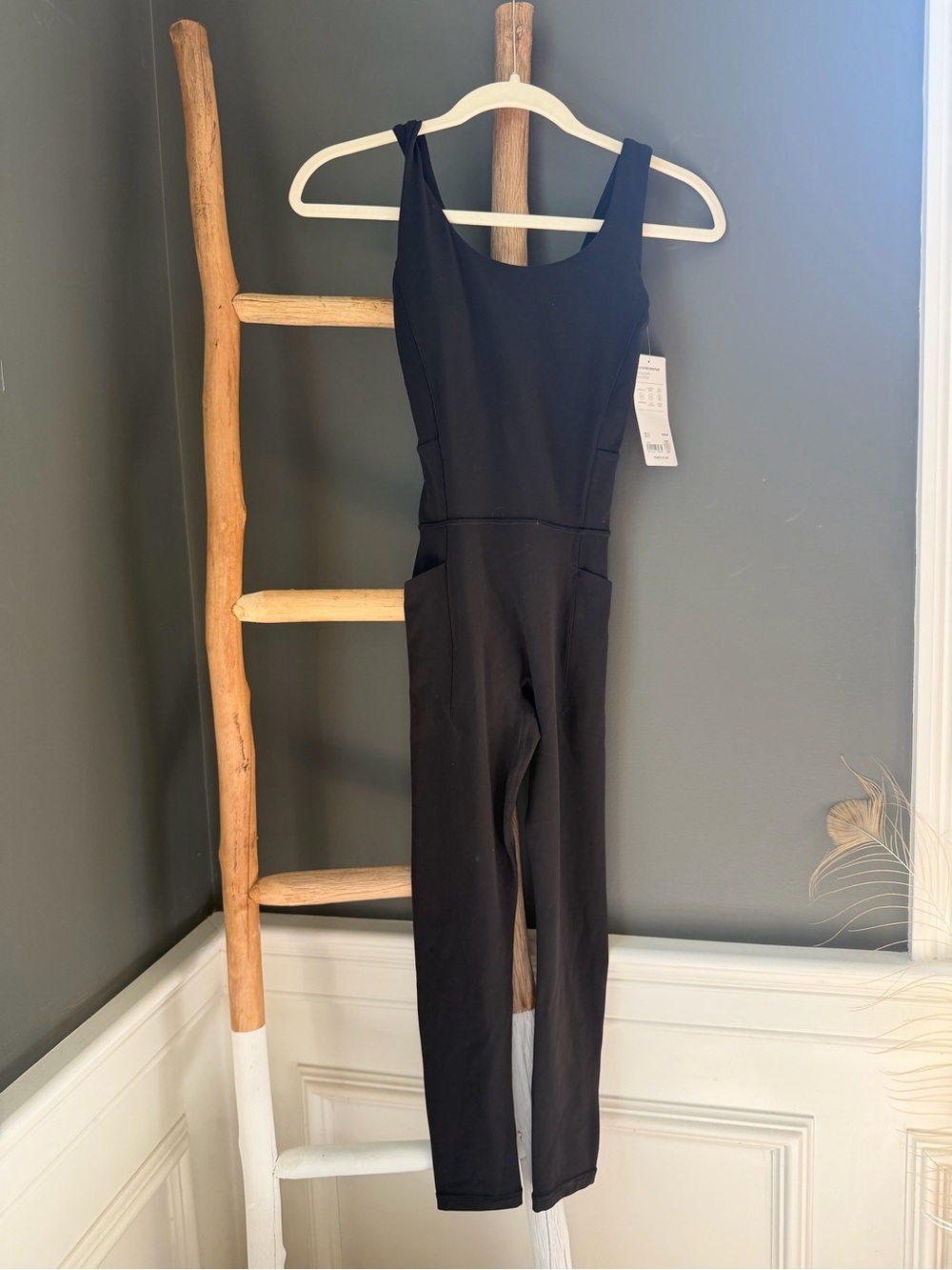 Athleta Salutation Black Bodysuit